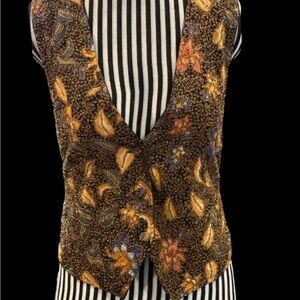 The Limited Brown and Gold Paisley Women's Vest